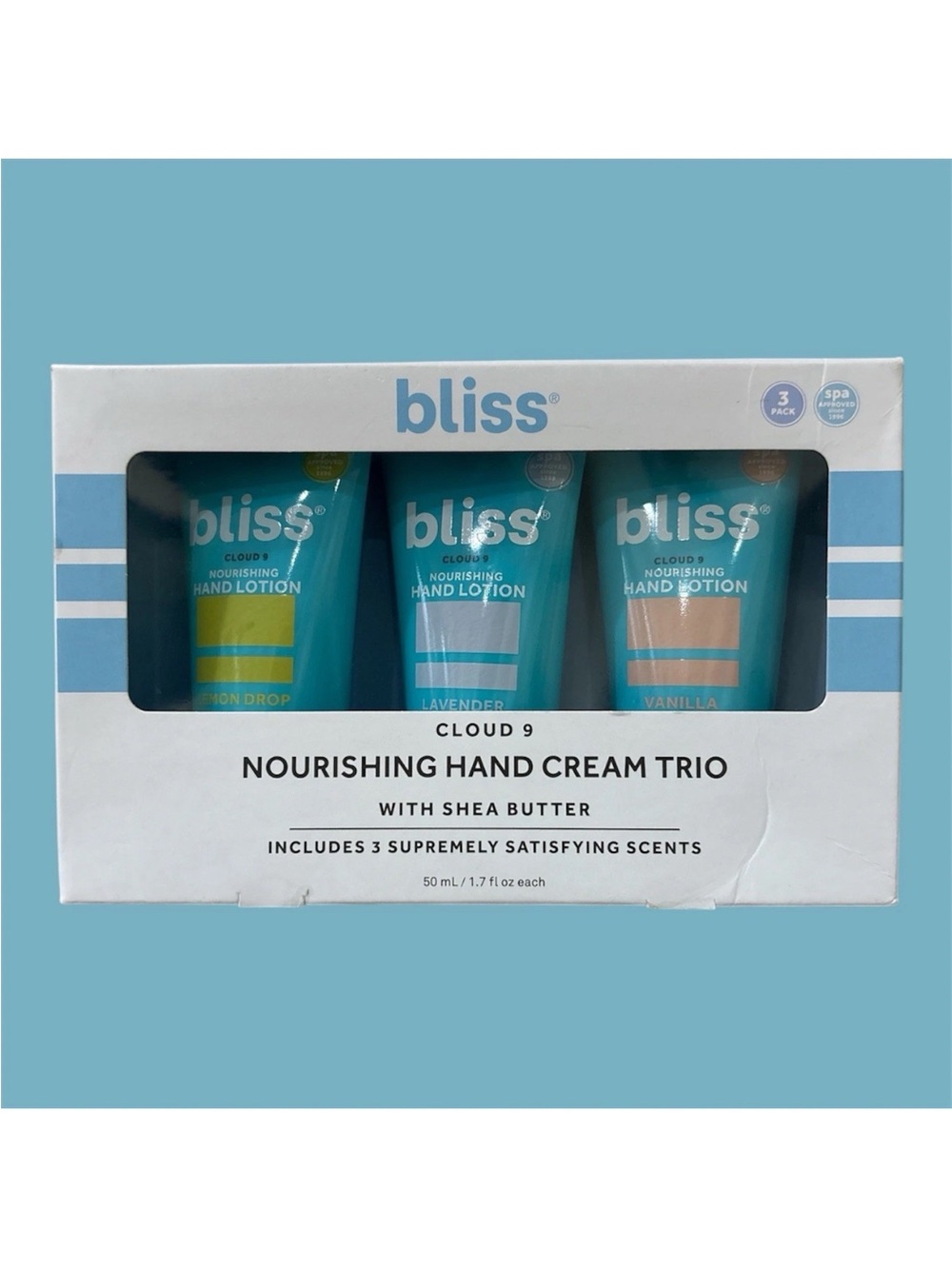 3 Bliss Cloud 9 Nourishing Hand Cream W Shea Butter Lemon, Lavender, Vanilla Hon